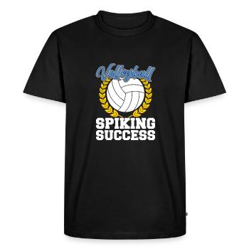 Volley-ball Volley-ball - T-shirt Premium bio Homme - noir - Devant - Nico (187cm)