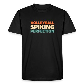 Volley-ball Volley-ball - T-shirt Premium bio Homme - noir - Devant - Nico (187cm)