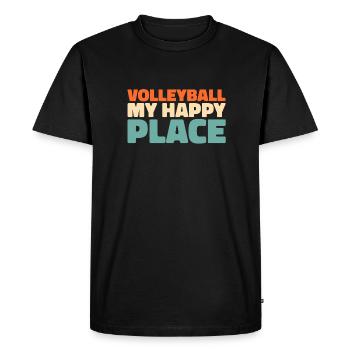 Volley-ball Volley-ball - T-shirt Premium bio Homme - noir - Devant - Nico (187cm)