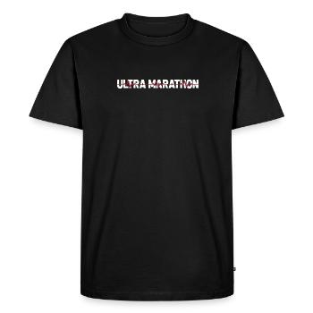 Rythme cardiaque de l’ECG ultramarathon - T-shirt Premium bio Homme - noir - Devant - Nico (187cm)