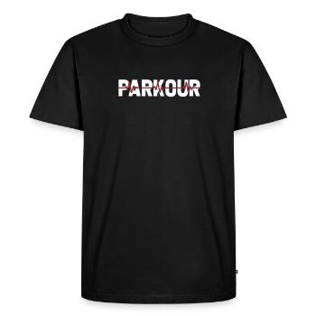 Rythme cardiaque de l’ECG Parkour - T-shirt Premium bio Homme - noir - Devant - Nico (187cm)