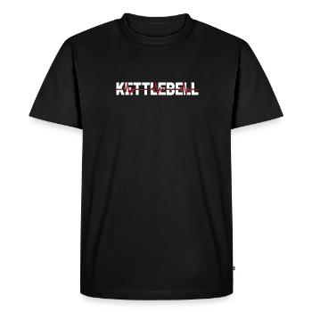 Kettlebell ECG Heartbeat - T-shirt Premium bio Homme - noir - Devant - Nico (187cm)
