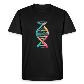 Bmx Bmx Biker Its In My Dna - Men's Premium Organic T-Shirt - black - Front - Nico (187cm)