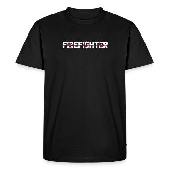 Rythme cardiaque de l’ECG pompier - T-shirt Premium bio Homme - noir - Devant - Nico (187cm)
