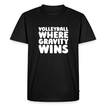 Volley-ball Volley-ball - T-shirt Premium bio Homme - noir - Devant - Nico (187cm)