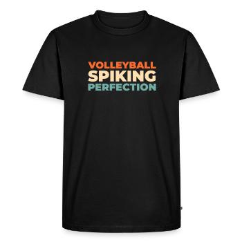 Volley-ball Volley-ball - T-shirt Premium bio Homme - noir - Devant - Nico (187cm)