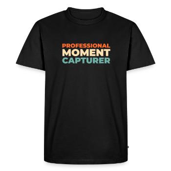 Photographe Appareil photo de photographie - T-shirt Premium bio Homme - noir - Devant - Nico (187cm)