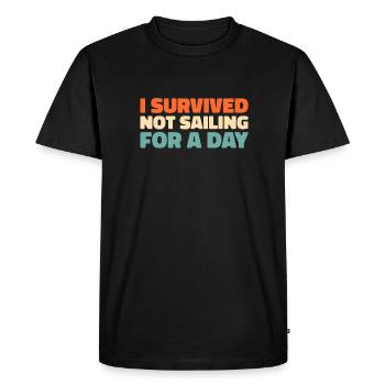 Sailing, Sailing, Sailboat - Men's Premium Organic T-Shirt - black - Front - Nico (187cm)