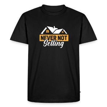 Agent immobilier - T-shirt Premium bio Homme - noir - Devant - Nico (187cm)