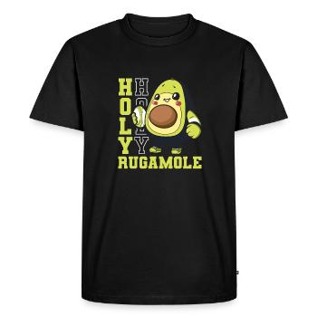 Rugby Avocat Holy Rugamole - T-shirt Premium bio Homme - noir - Devant - Nico (187cm)
