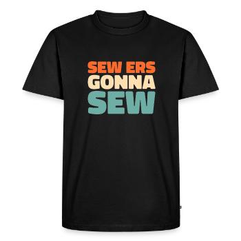 Sewing Sewing Machine - Men's Premium Organic T-Shirt - black - Front - Nico (187cm)