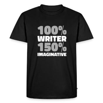 Écrivain Auteur - T-shirt Premium bio Homme - noir - Devant - Nico (187cm)