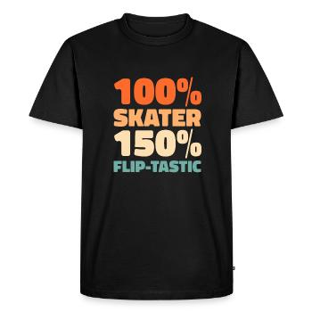 Skateboard Skater - T-shirt Premium bio Homme - noir - Devant - Nico (187cm)