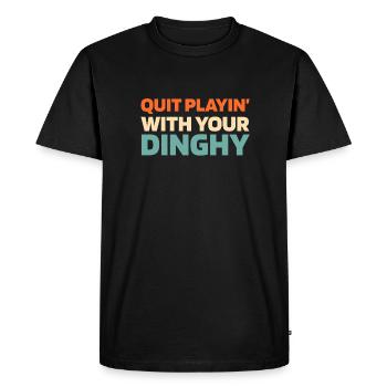 Sailing, Sailing, Sailboat - Men's Premium Organic T-Shirt - black - Front - Nico (187cm)