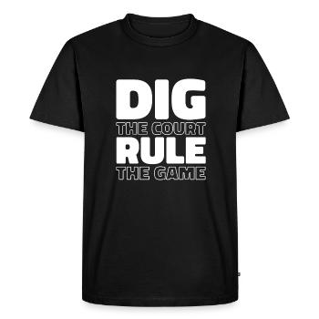 Volley-ball Volley-ball - T-shirt Premium bio Homme - noir - Devant - Nico (187cm)