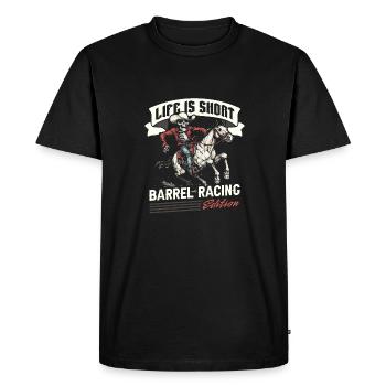 Barrel Racing Western Riding Barrel Racing - Men's Premium Organic T-Shirt - black - Front - Nico (187cm)