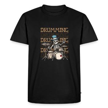 Batterie Batteur Batteur - T-shirt Premium bio Homme - noir - Devant - Nico (187cm)