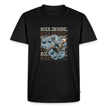 Bouldern Escalade de bloc - T-shirt Premium bio Homme - noir - Devant - Nico (187cm)