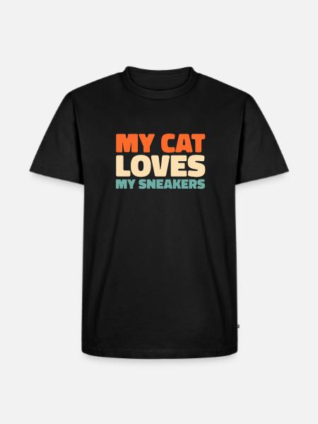 Sneakers Cat Sneakers - Men's Premium Organic T-Shirt - black