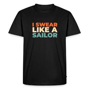 Voilier Voilier Jurer Comme Un Marin - T-shirt Premium bio Homme - noir - Devant - Nico (187cm)