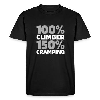 Grimpeur d’escalade - T-shirt Premium bio Homme - noir - Devant - Nico (187cm)