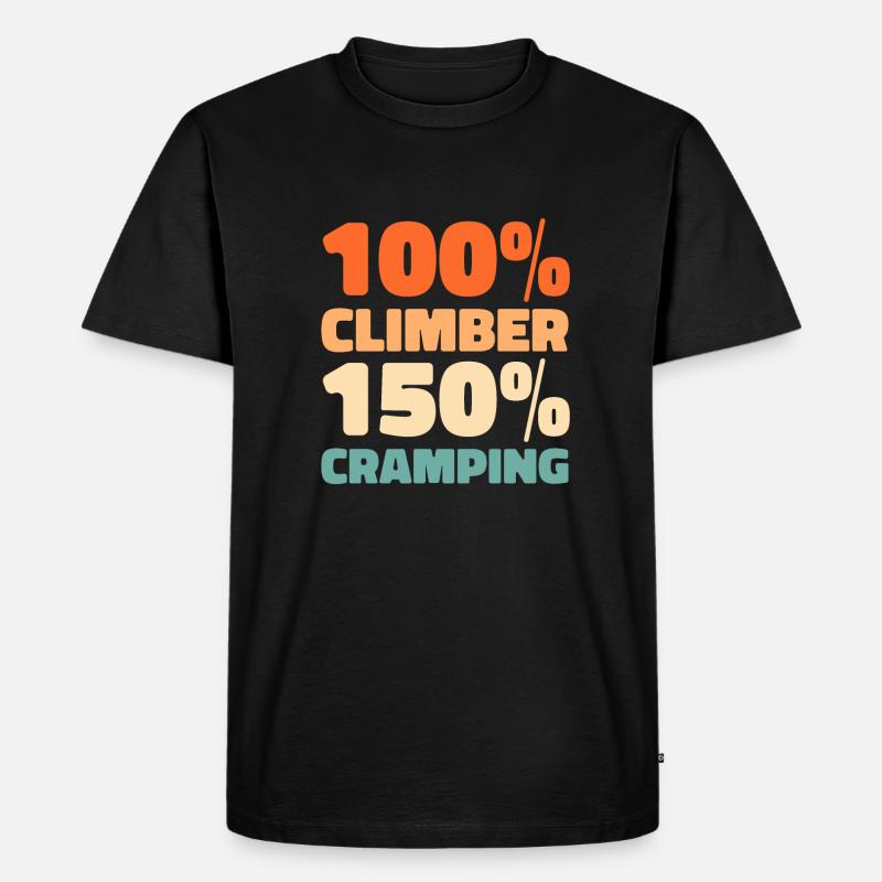 Klettern Kletterer - Männer Premium Bio T-Shirt - Schwarz
