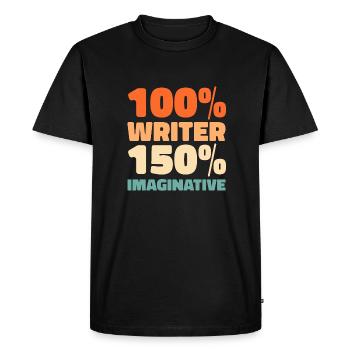Écrivain Auteur - T-shirt Premium bio Homme - noir - Devant - Nico (187cm)