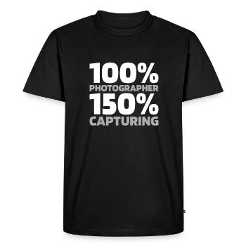 Photographe Appareil photo de photographie - T-shirt Premium bio Homme - noir - Devant - Nico (187cm)