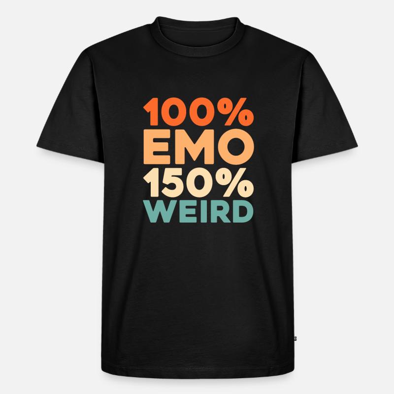 Emo Gothic - Männer Premium Bio T-Shirt - Schwarz