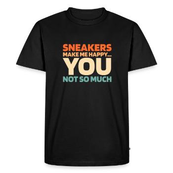 Sneakers Les sneakers me rendent heureux - T-shirt Premium bio Homme - noir - Devant - Nico (187cm)