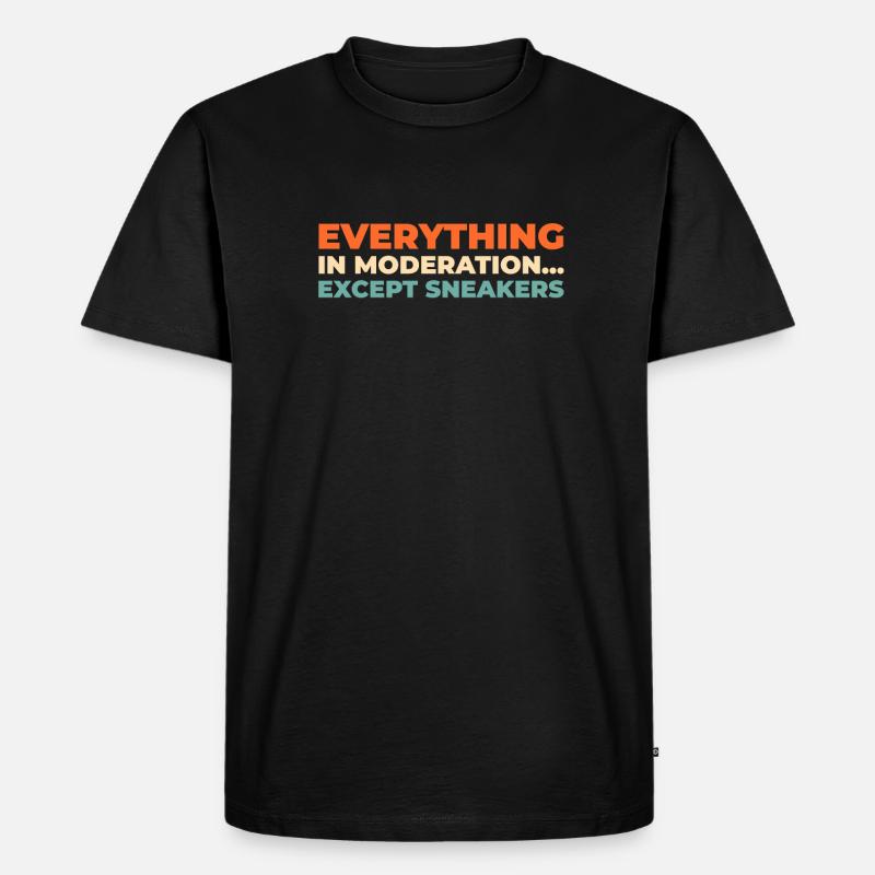 Sneakers - Männer Premium Bio T-Shirt - Schwarz