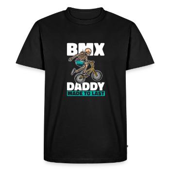 Bmx Bmx Biker Skeleton Fathers Day Dad - Men's Premium Organic T-Shirt - black - Front - Nico (187cm)