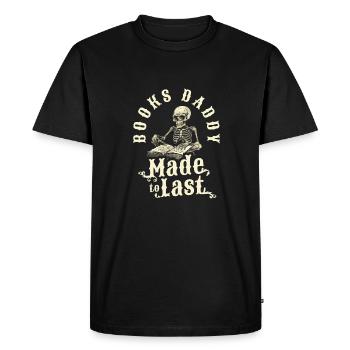 Livre Rat de bibliothèque Squelette de rat de bibliothèque - T-shirt Premium bio Homme - noir - Devant - Nico (187cm)