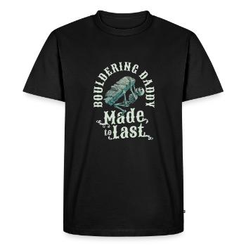 Bloc Bloc Squelette Fête des pères Papa - T-shirt Premium bio Homme - noir - Devant - Nico (187cm)