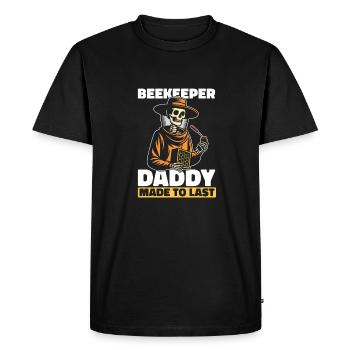 Beekeeper Beekeeper Skeleton Fathers Day Dad - Men's Premium Organic T-Shirt - black - Front - Nico (187cm)