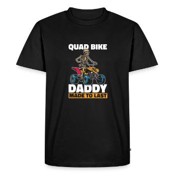 Quad Skeleton Fête des Pères Papa - T-shirt Premium bio Homme - noir - Devant - Nico (187cm)