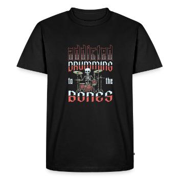 Tambours Batteurs Batteurs - T-shirt Premium bio Homme - noir - Devant - Nico (187cm)