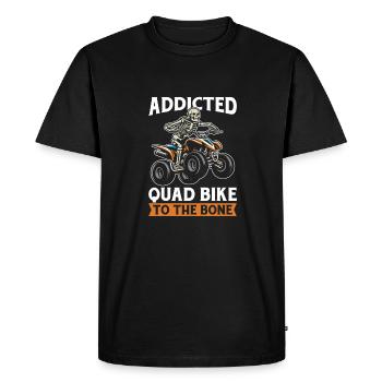 Quad Squelette - T-shirt Premium bio Homme - noir - Devant - Nico (187cm)