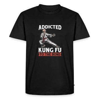 Squelette de Kung Fu - T-shirt Premium bio Homme - noir - Devant - Nico (187cm)
