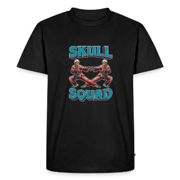 Kung Fu - Men's Premium Organic T-Shirt - black - Front - Nico (187cm)