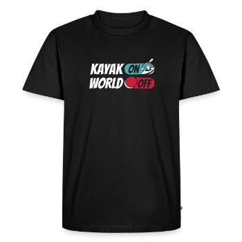 Kayaker Kayak On World Off - Men's Premium Organic T-Shirt - black - Front - Nico (187cm)