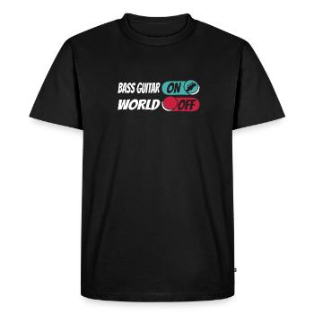 Bassiste, Guitare basse, Basser - T-shirt Premium bio Homme - noir - Devant - Nico (187cm)