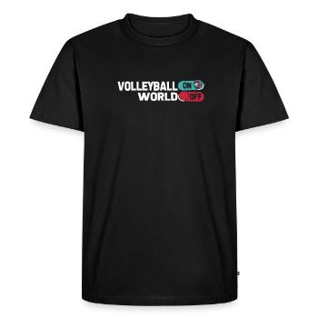 Volleyball Volleyballer Volleyball On World Off - T-shirt Premium bio Homme - noir - Devant - Nico (187cm)