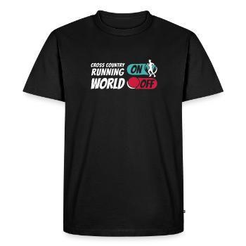 Course de cross-country Xc Runner - T-shirt Premium bio Homme - noir - Devant - Nico (187cm)