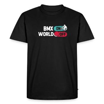 Bmx Bmx Biker Bmx On World Off - Men's Premium Organic T-Shirt - black - Front - Nico (187cm)
