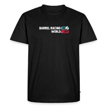 Course de barils Western Riding Course de barils - T-shirt Premium bio Homme - noir - Devant - Nico (187cm)