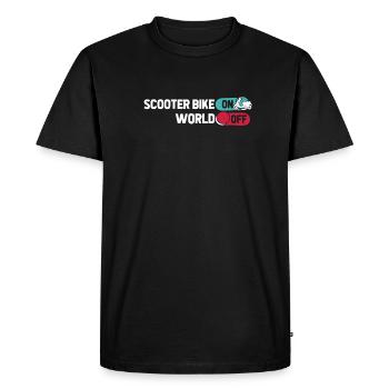 Motoroller Scooter Bike Sur World Off - T-shirt Premium bio Homme - noir - Devant - Nico (187cm)
