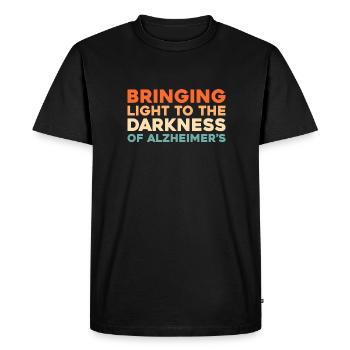 Alzheimer's Alzheimer's Support - Men's Premium Organic T-Shirt - black - Front - Nico (187cm)