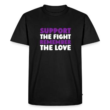 Alzheimer Soutien à la maladie d’Alzheimer - T-shirt Premium bio Homme - noir - Devant - Nico (187cm)