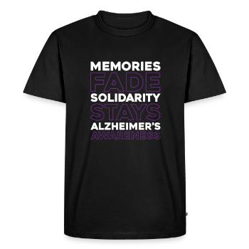 Alzheimer Soutien à la maladie d’Alzheimer - T-shirt Premium bio Homme - noir - Devant - Nico (187cm)